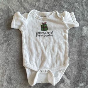 Swinging on a star baby 0-6mo white Christmas onesie